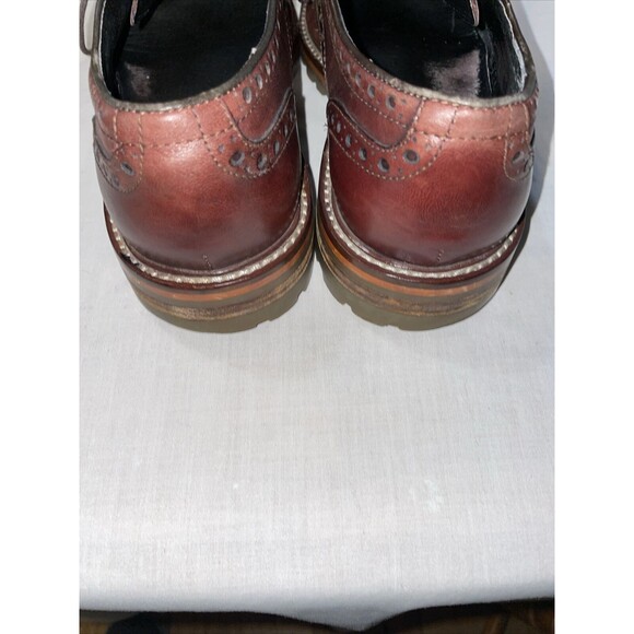 Johnston & Murphy 1850 Dress Oxfords Mens Size 9 M Brown Leather Wingtips Brogue main image 5
